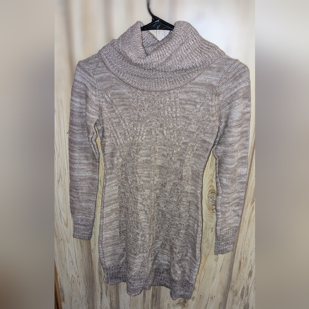 dressbarn Taupe Cowl Neck Sweater